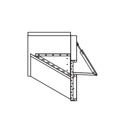 6" Radius Steel Corner Bench (3 x 3)